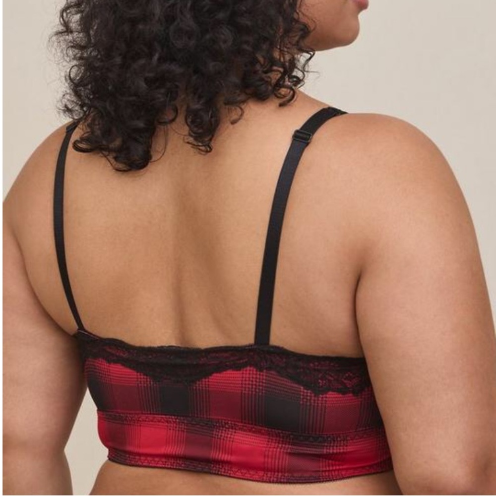 Torrid 2X Epic Red Lightly Lined Microfiber Longline Bralette NWT - Picture 3 of 10